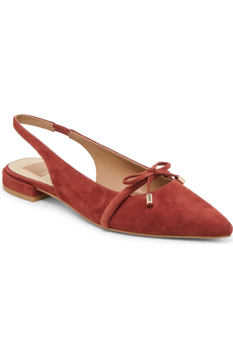 Dolce Vita Payge Pointed Toe Slingback Pump, Main, color, Brandy Suede