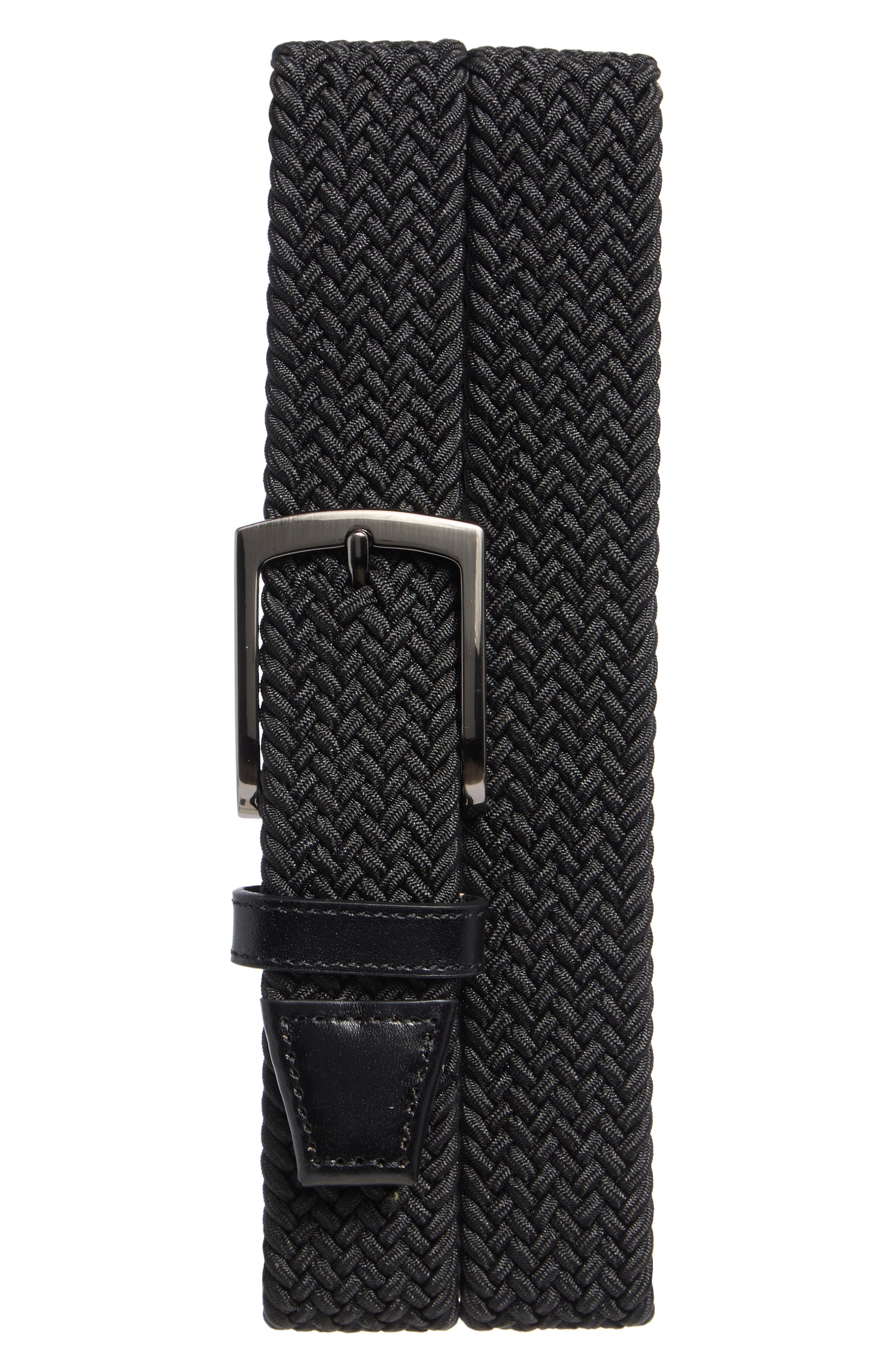 Johnston & Murphy Stretch Braided Knit Belt