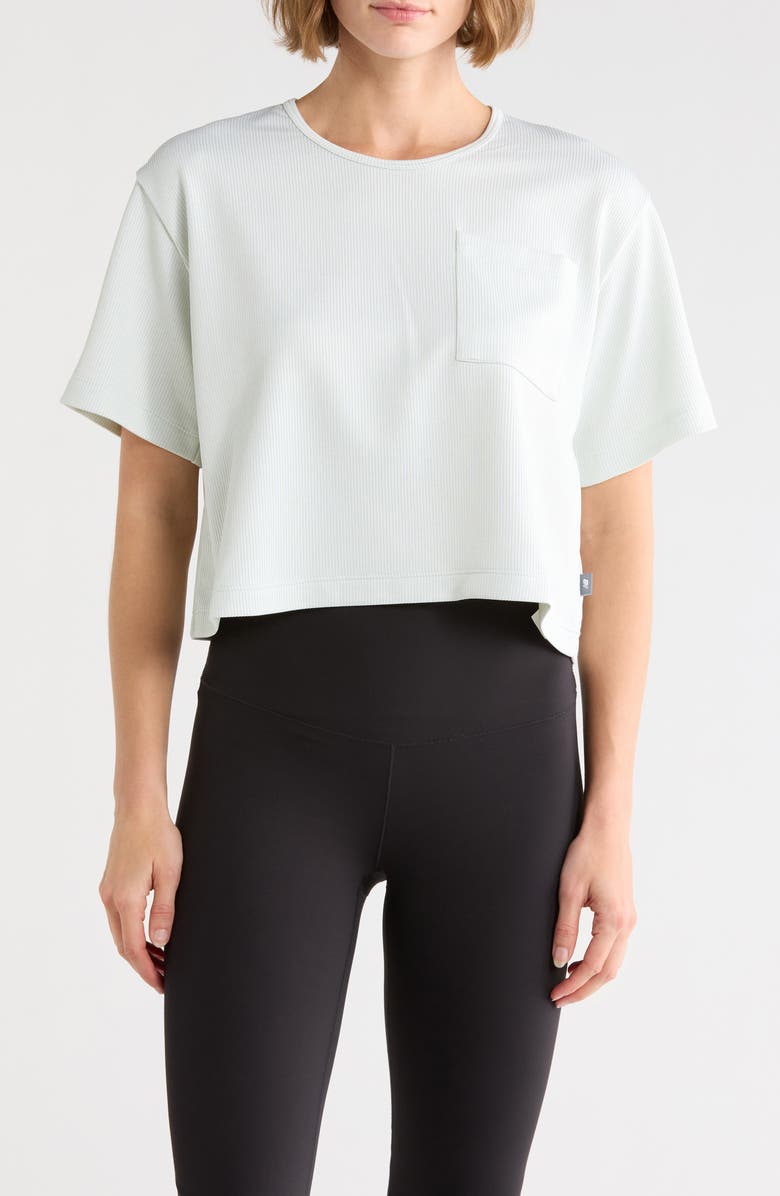 New Balance Novelty Rib T-Shirt, Main, color, Green
