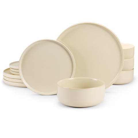 Somerset Collection Ceramic Dinnerware Set - 12 Piece, Service for 4