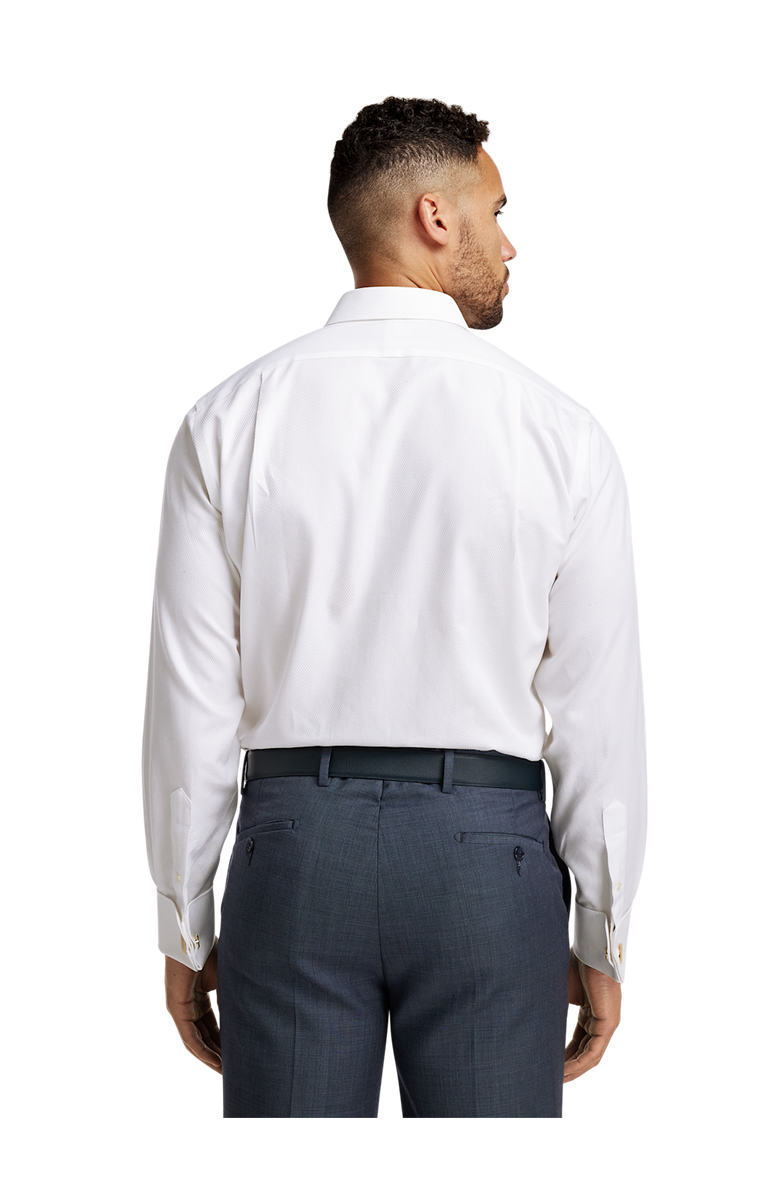 Paul Fredrick Slim Fit Non-iron Cotton Twill Spread Collar French Cuff Dress Shirt, Alternate, color, White