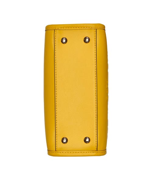 Karl Lagerfeld Savoie Leather Small Crossbody Bag In Sunflower