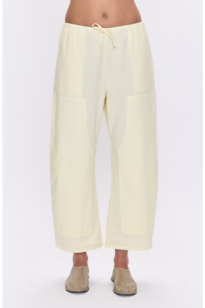 Theo Stretch Cotton Ankle Drawstring Pants, Main, color, LEMONADE