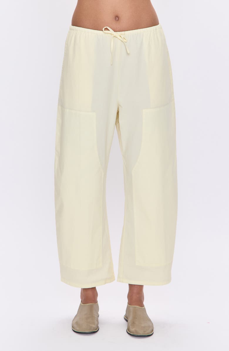 Pistola Theo Stretch Cotton Ankle Drawstring Pants, Main, color, Lemonade