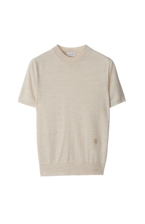 Burberry Open-necked Black Shirt In Nutmeg
