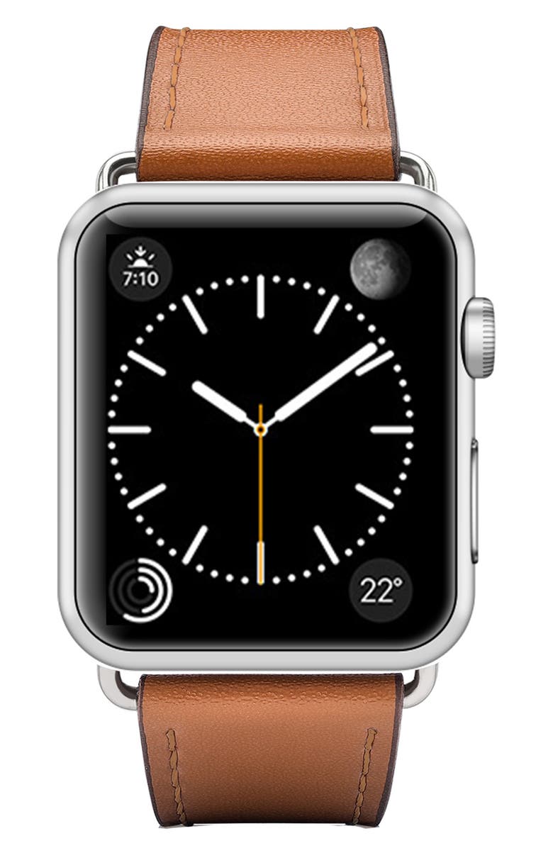 CASETiFY Double Tour Leather Apple Watch Strap, Main, color, 