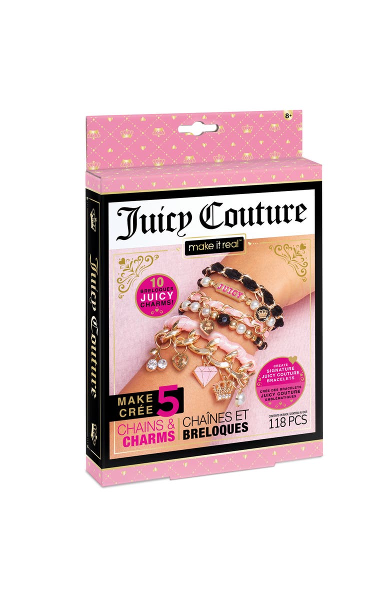 Juicy Couture Mini Chains & Charms Kit Create 5 Unique Bracelets, Main, color, Multicolored