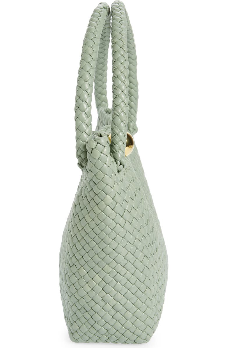 Bottega Veneta Tosca Intreccio Leather Hobo, Alternate, color, 3401 New Sauge-M Brass