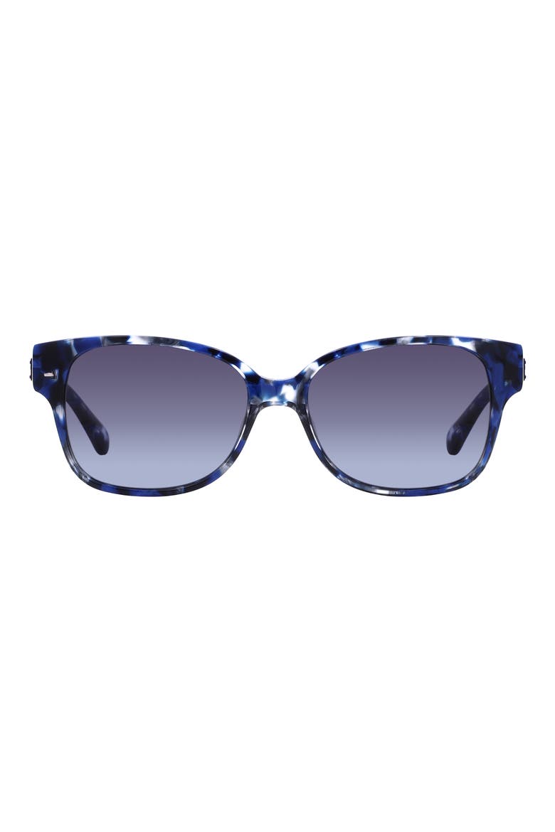 trulee 55mm gradient square sunglasses, Main, color, BLUE HAVANA/ DARK GREY SF