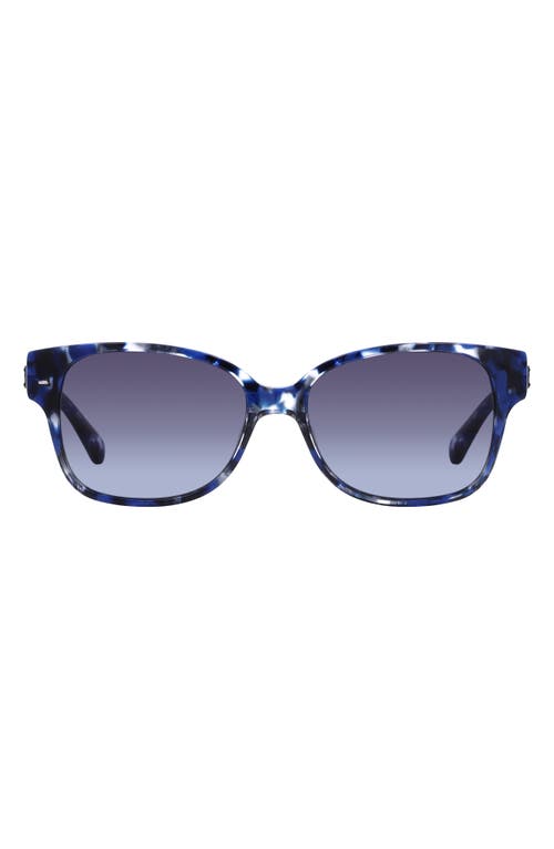 Shop Kate Spade New York Trulee 55mm Gradient Square Sunglasses In Blue Havana/dark Grey Sf
