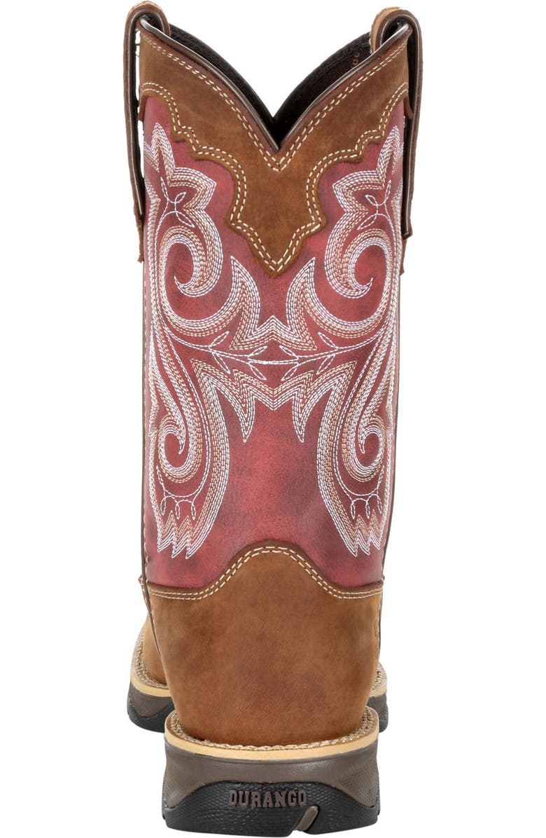 DURANGO Women's Red Western Boot, Alternate, color, Briar Brown And Rusty Red