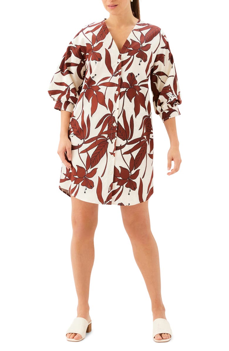 Karen Kane Lantern Sleeve Dress, Main, color, Print
