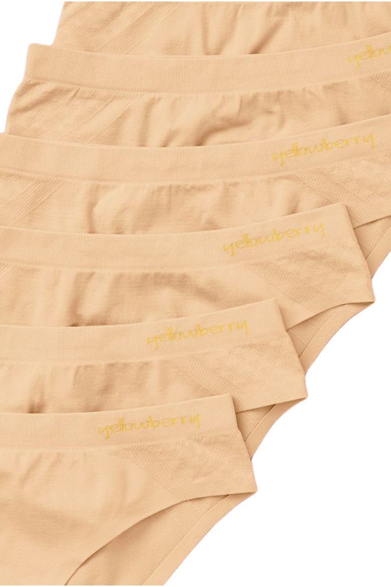 6PK Seamless Bikini Underwear with Bonded Seam, Alternate, color, Fawn