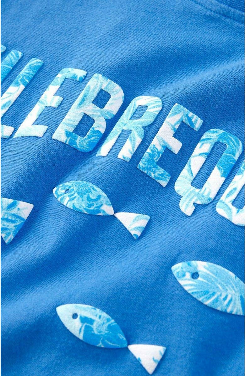 Vilebrequin Kids' Organic Cotton Tahiti Turtles T-Shirt, Alternate, color, Ocean