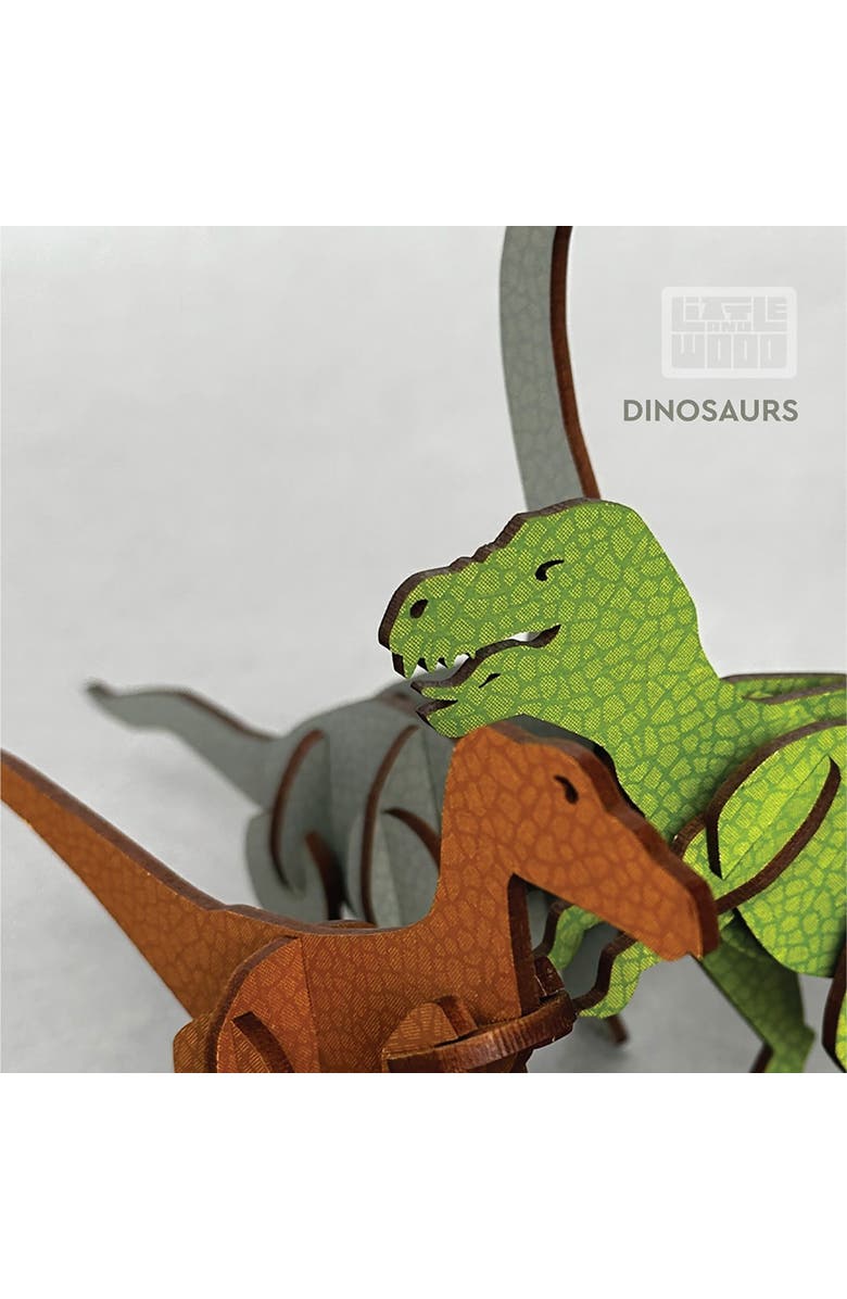 Little & Wood Woodlet Tyrannosaurus Rex, 3D Wooden Kit Ages 6+, Alternate, color, Multicolored
