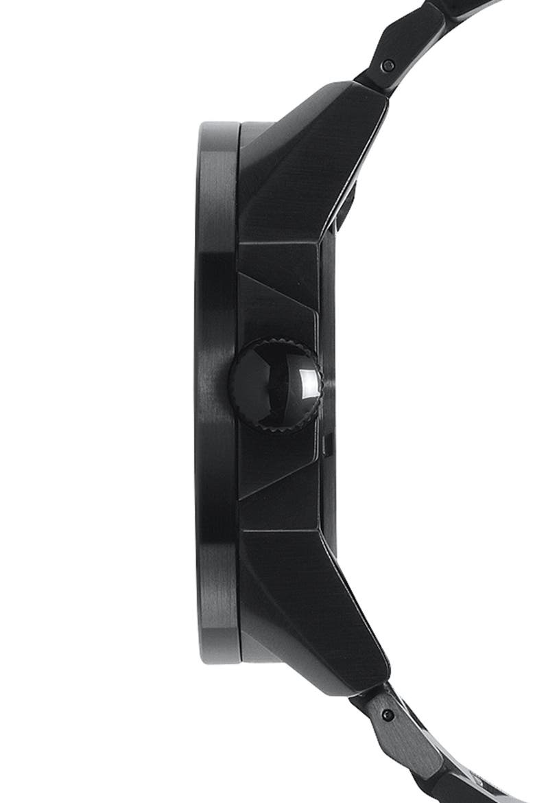 The Corporal Bracelet Watch, 48mm, Alternate, color, All Black