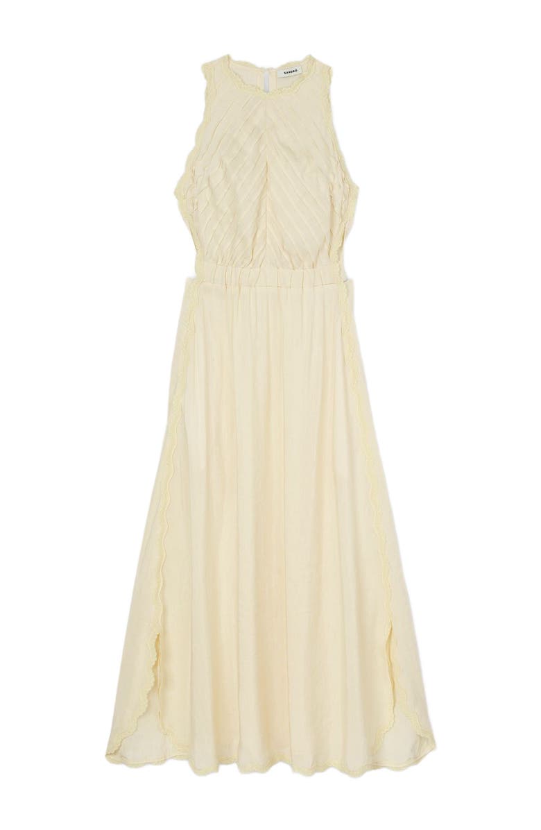 SANDRO Maxi dress with lace details, Alternate, color,