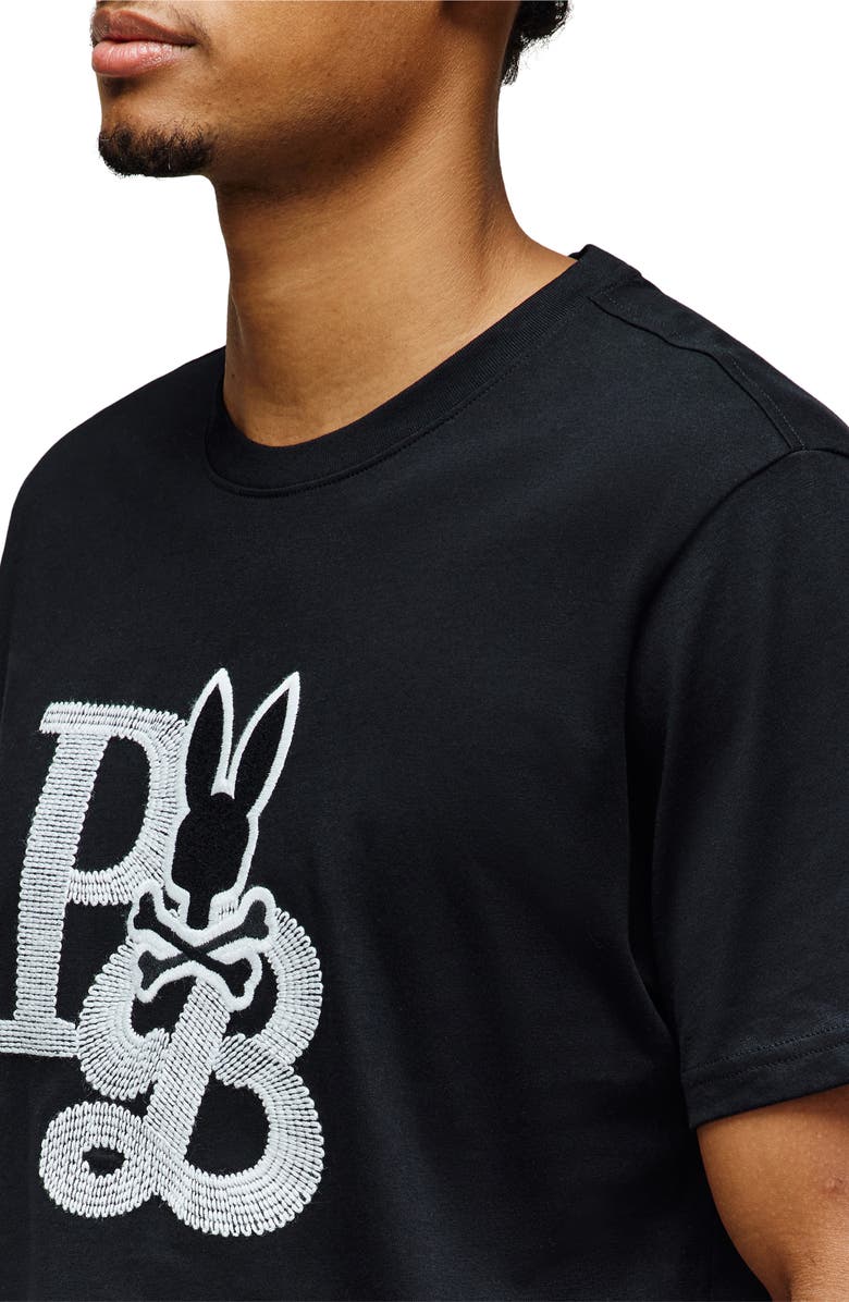 Psycho Bunny Caine Embroidered Pima Cotton T-Shirt, Alternate, color, 