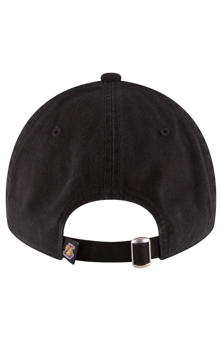 New Era Men's New Era Black Los Angeles Lakers Team 2.0 9TWENTY Adjustable Hat, Alternate, color, 