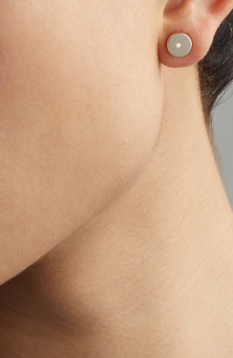 Monica Vinader Linear Solo Diamond Stud Earrings, Alternate, color, 