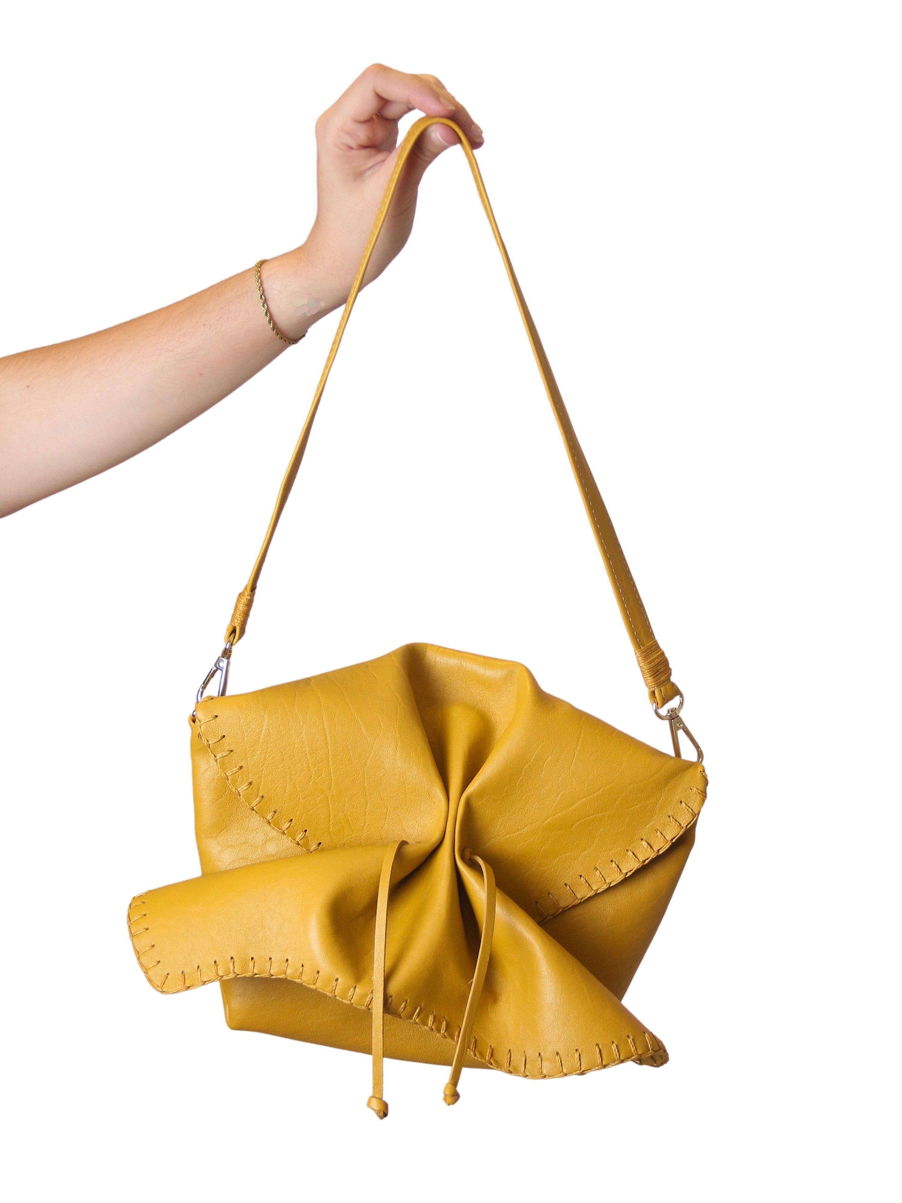 Medium Butterfly Lambskin Bag, Alternate, color, Mustard Yellow