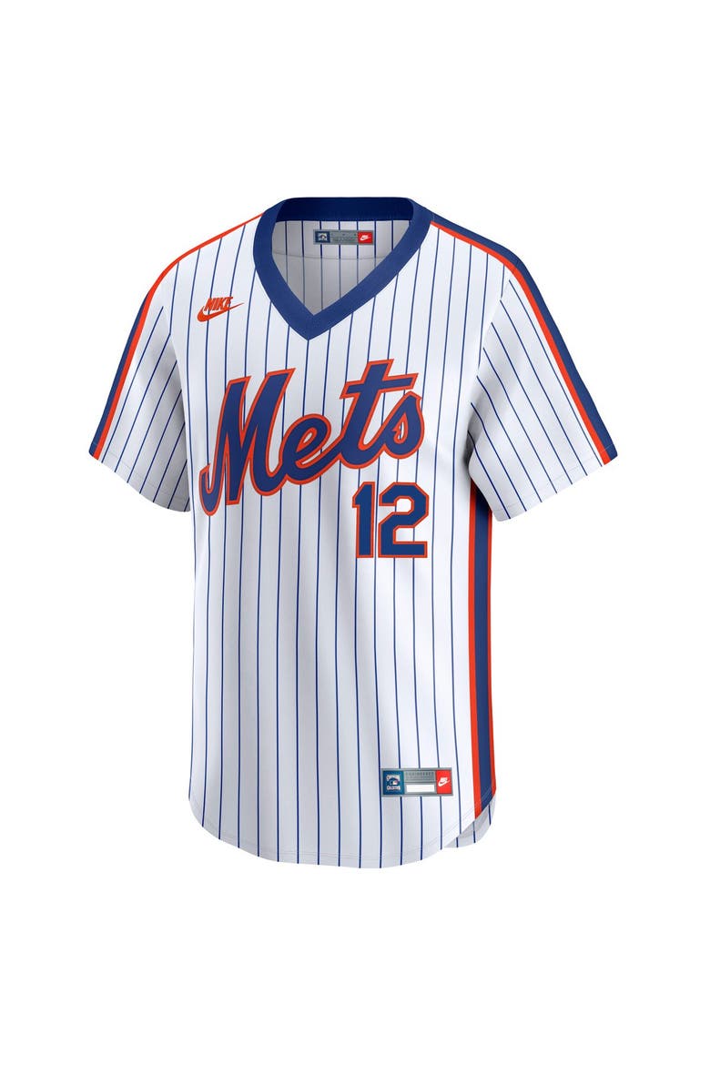 Men's Nike Francisco Lindor White New York Mets Throwback Cooperstown Collection Limited Jersey, Alternate, color, White