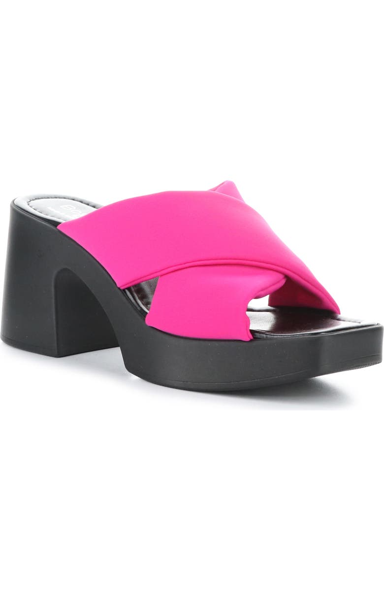 Bos. & Co. Vera Platform Sandal, Main, color, Fuchsia