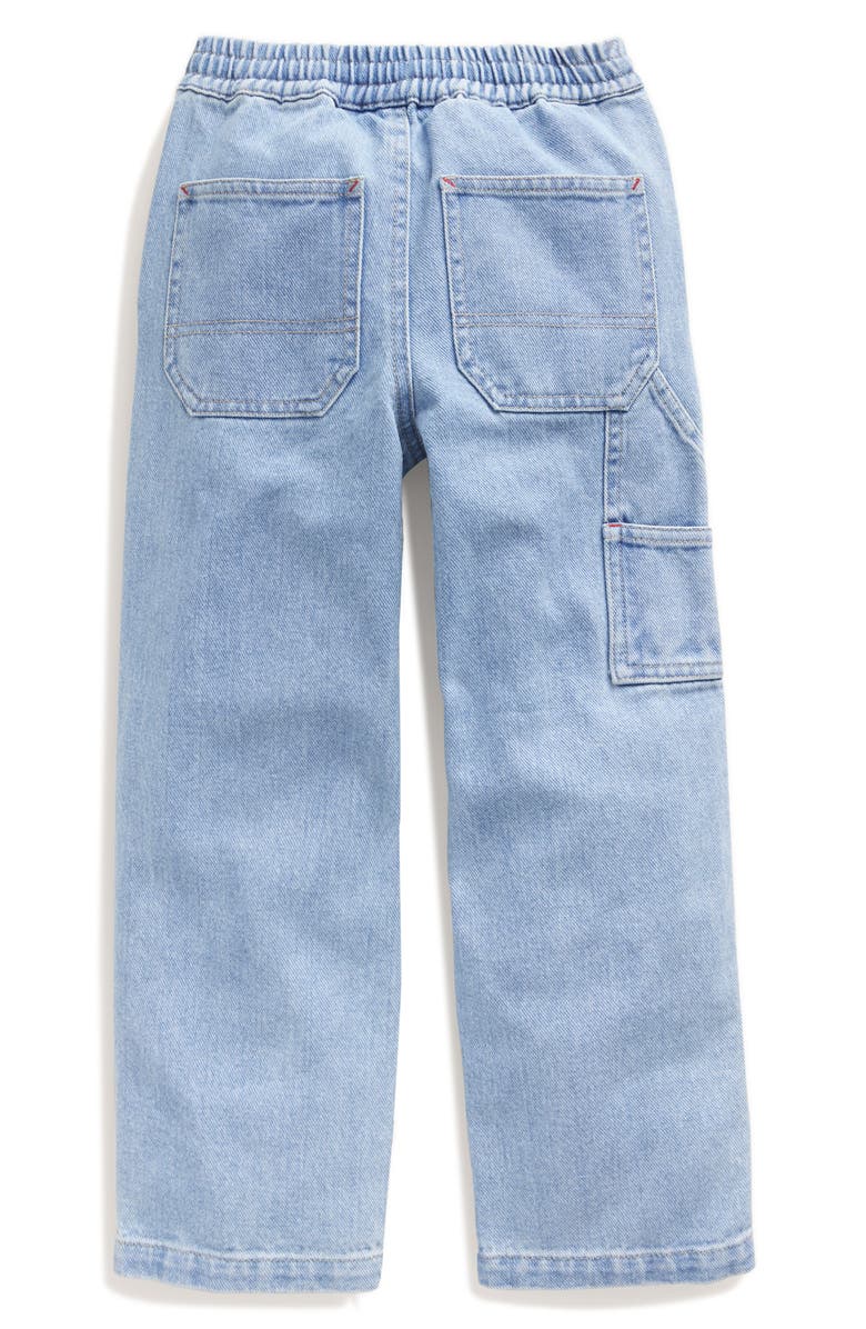 Mini Boden Kids' Drawstring Denim Carpenter Pants, Alternate, color,