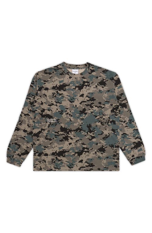 Students Payson Camo Long Sleeve Cotton T-shirt In Green