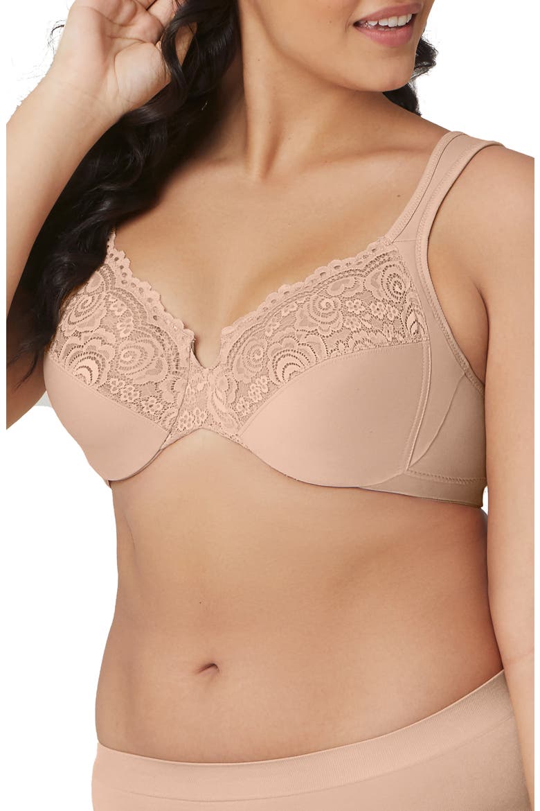 WonderWire® Low Cut Lace Underwire Bra, Alternate, color, CAF