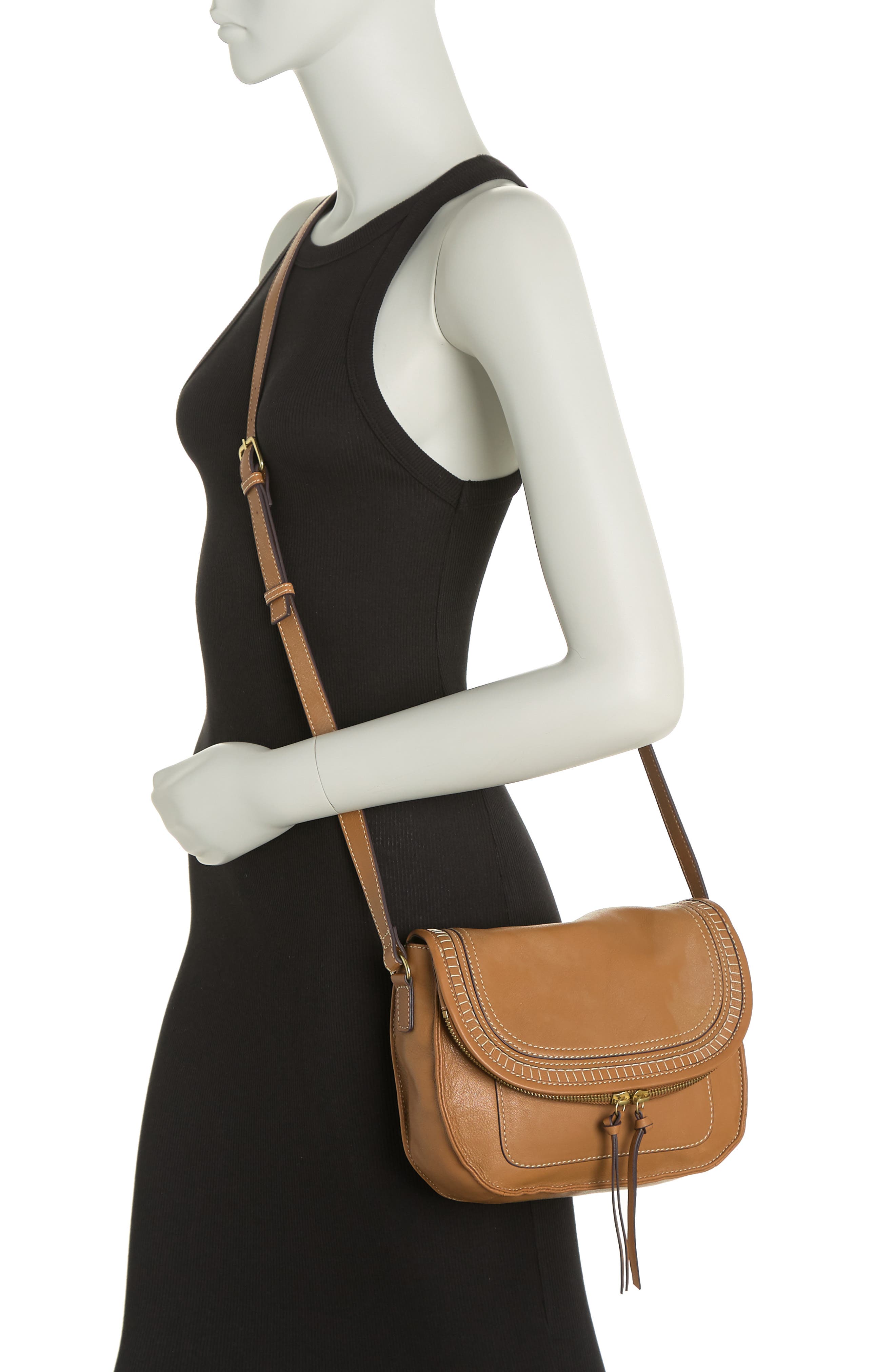 Lucky Brand Kiah Leather Crossbody Bag, Alternate, color, 