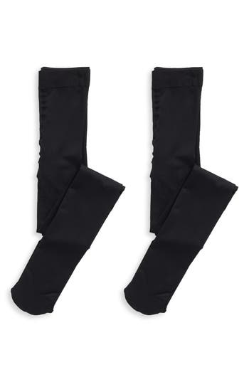 Dkny 2-pack Opaque Tights In Black