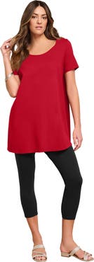 Roaman's Plus Size Cotton Ultimate Scoopneck Swing Tunic