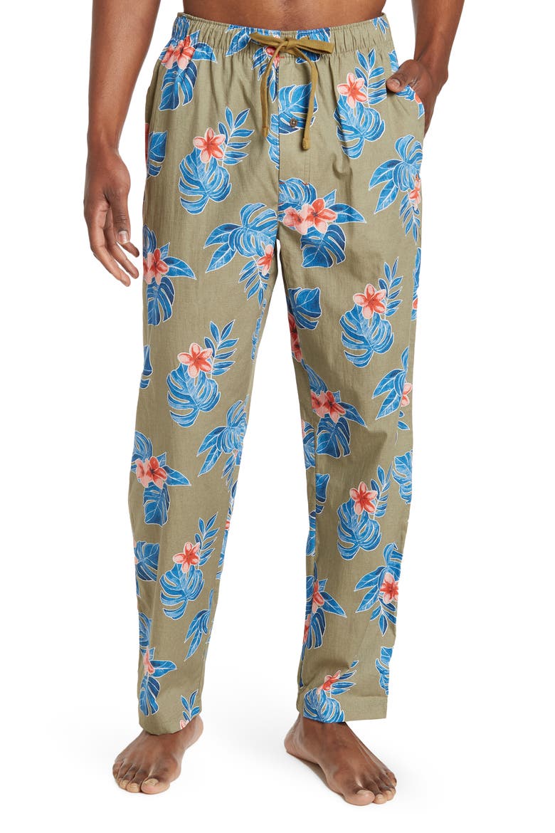 Bermuda Sleep Pants, Main, color, HGREY FLORAL