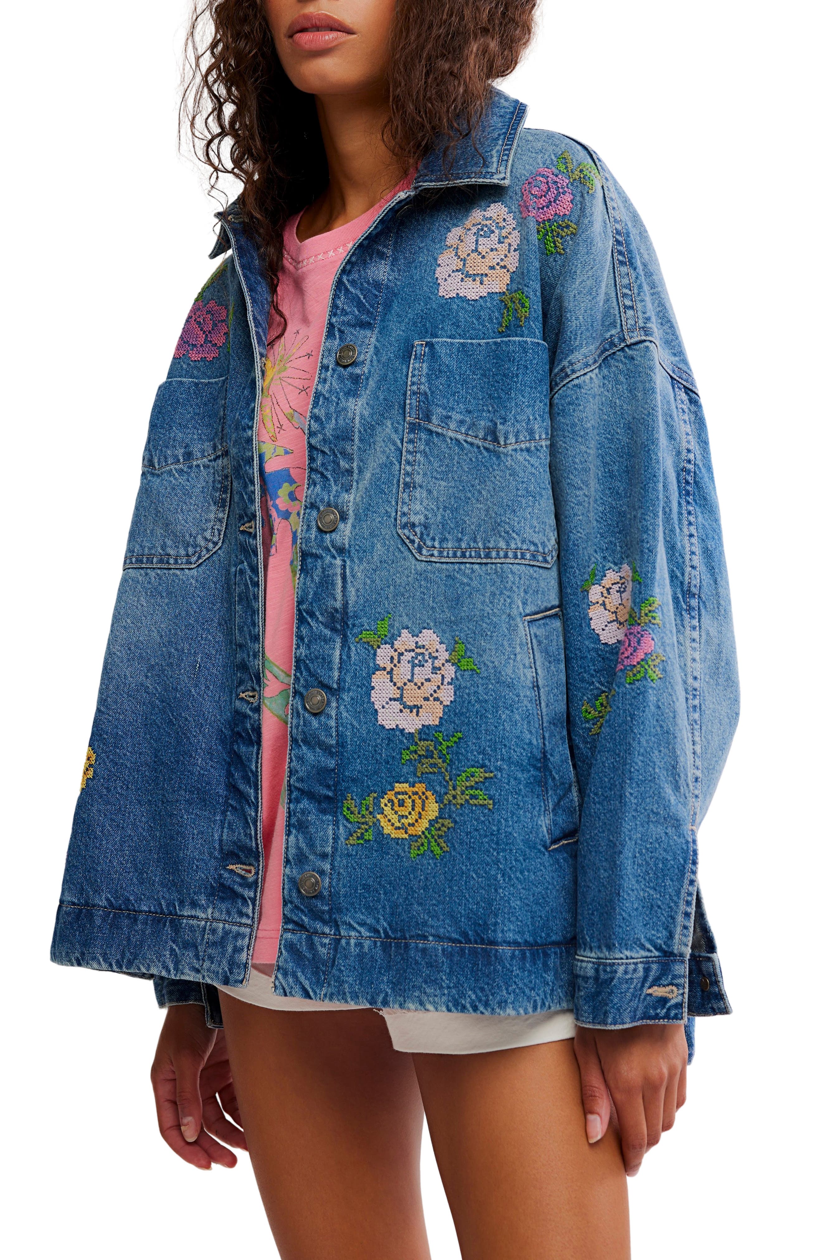 Madison Embroidered Denim City Jacket