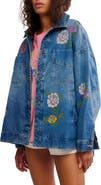 Free People Madison Embroidered Denim City Jacket