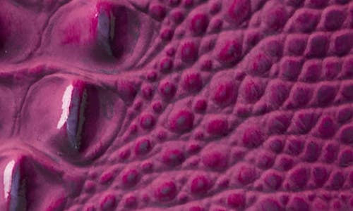 Brahmin Lorelei Croc Embossed Leather Shoulder Bag In Purple