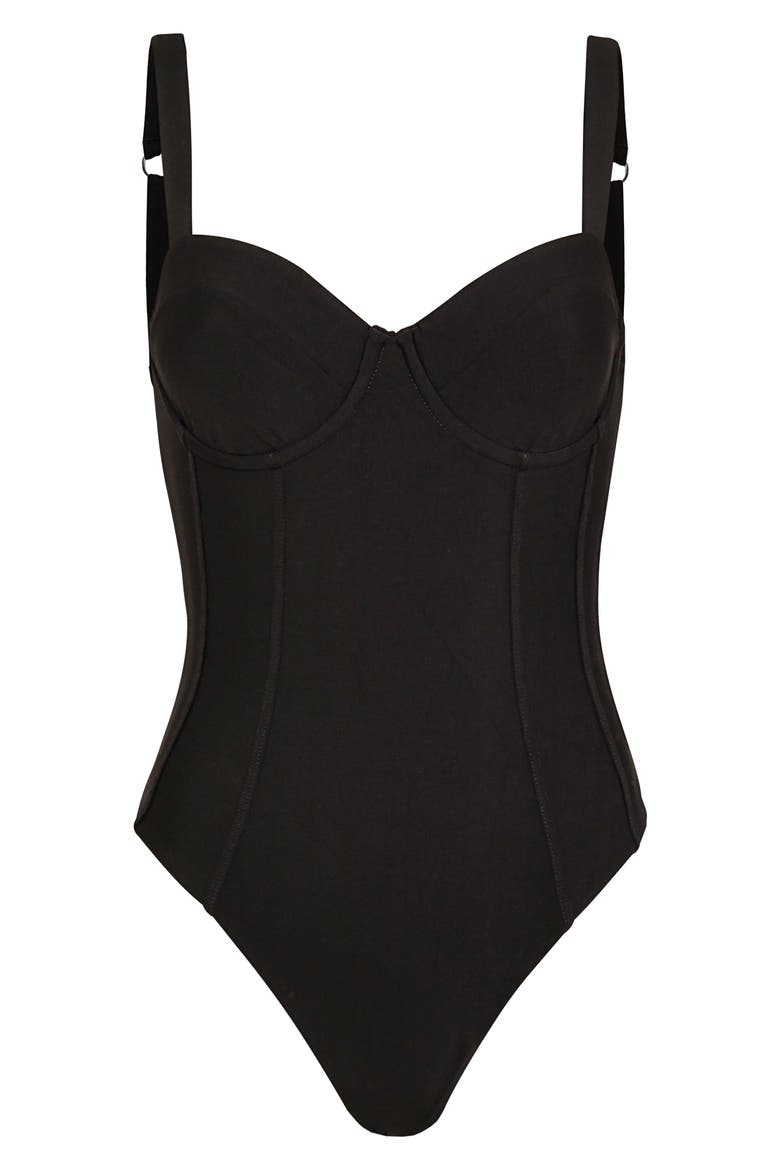 Midnight Black One-Piece Swimsuit, Alternate, color, BLACK
