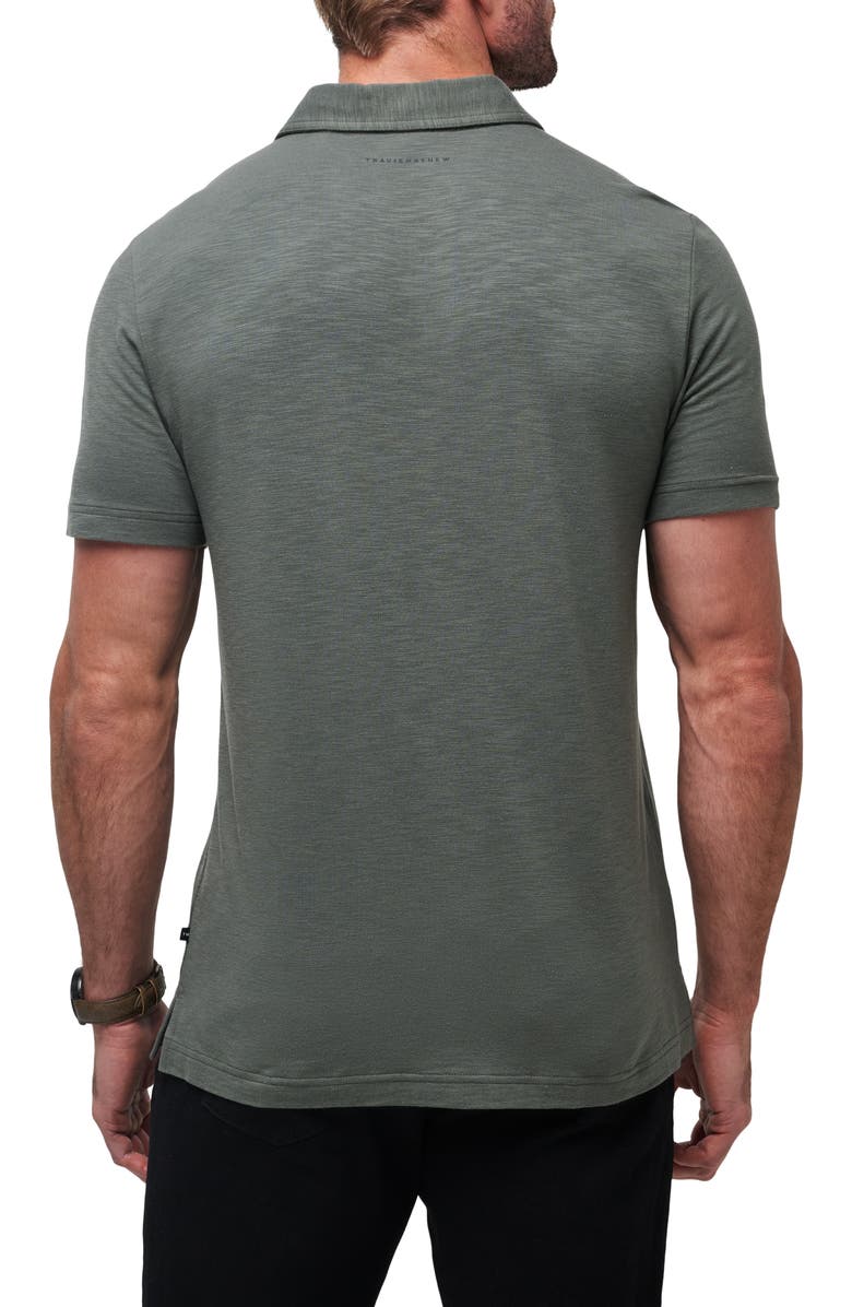 TravisMathew Cloud Slub Pocket Polo, Alternate, color, Dark Olive