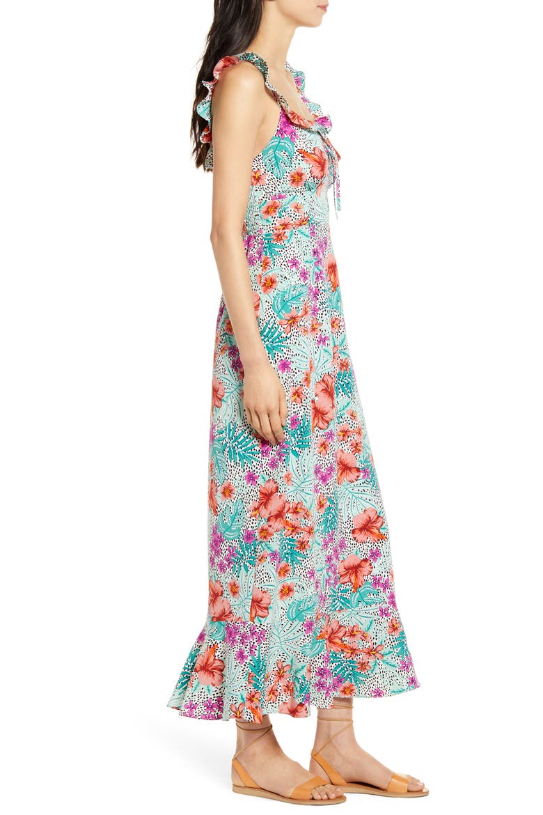 Flower Power Maxi Dress, Alternate, color, LAVENDER MINT