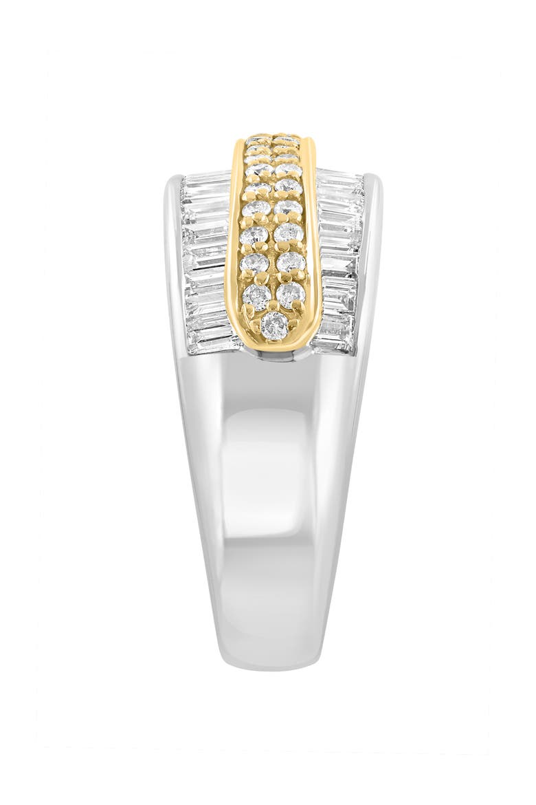 14K White & Rose Gold Diamond Ring, Alternate, color, Hematite and FW Blush Pearl