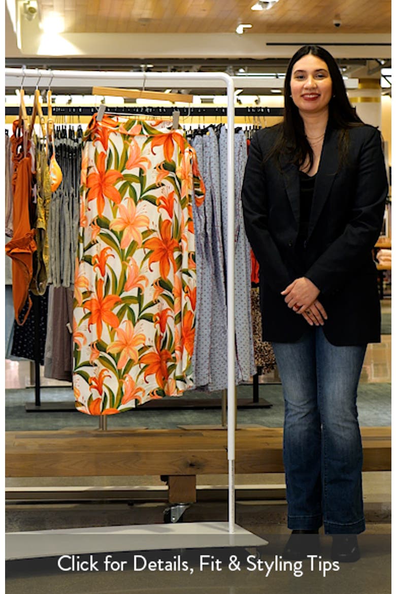 Jungle Blossoms Rickrack Trim Cover-Up Wrap Skirt video