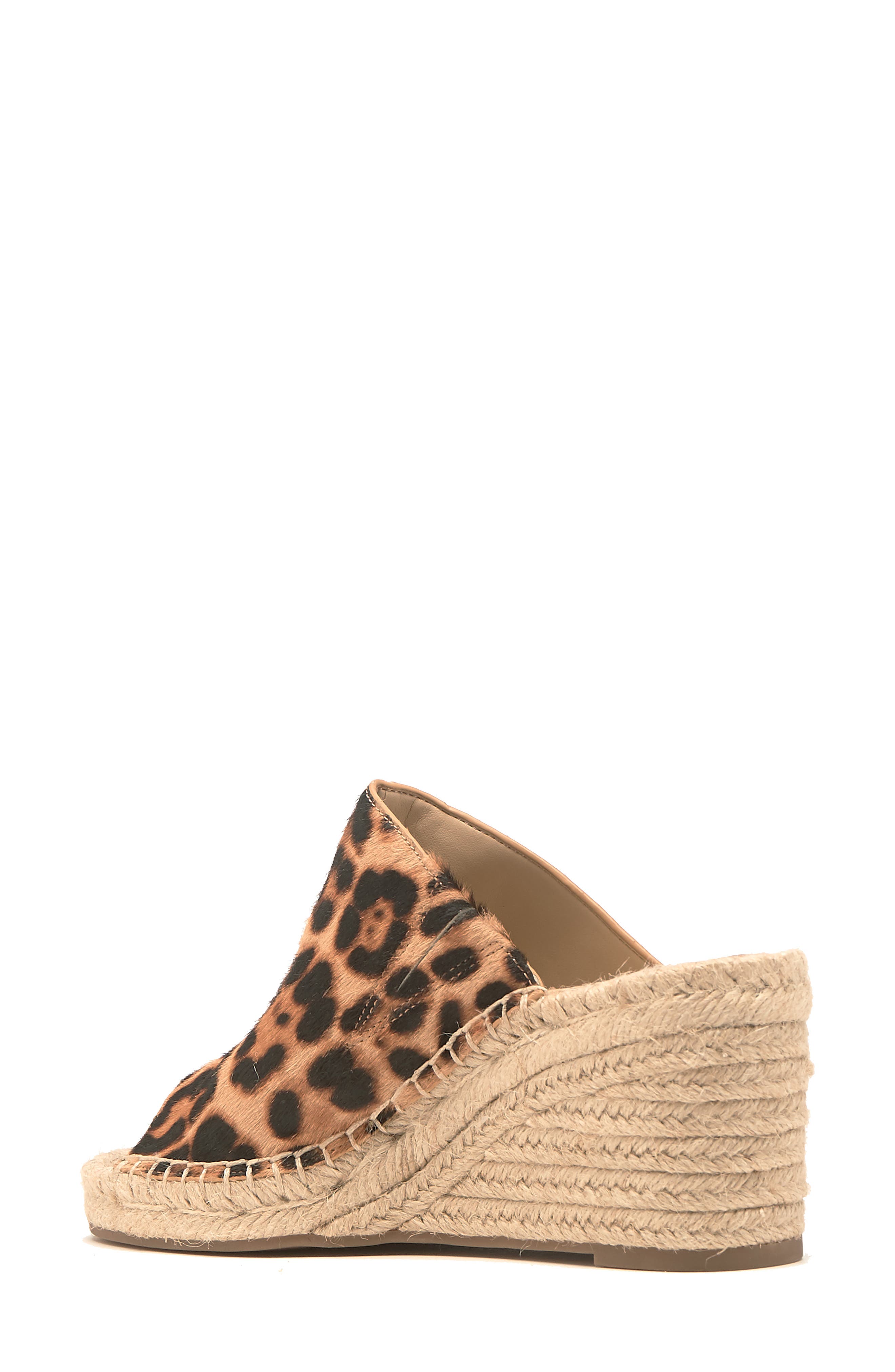 Caleena Genuine Calf Hair Wedge Slide Sandal, Alternate, color, NATURAL MULTI CALF HAIR