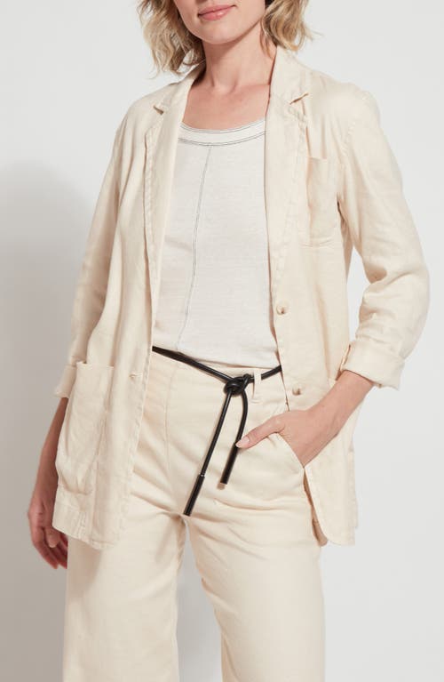 Lyssé Brooke Belted Blazer In Crisp Chino