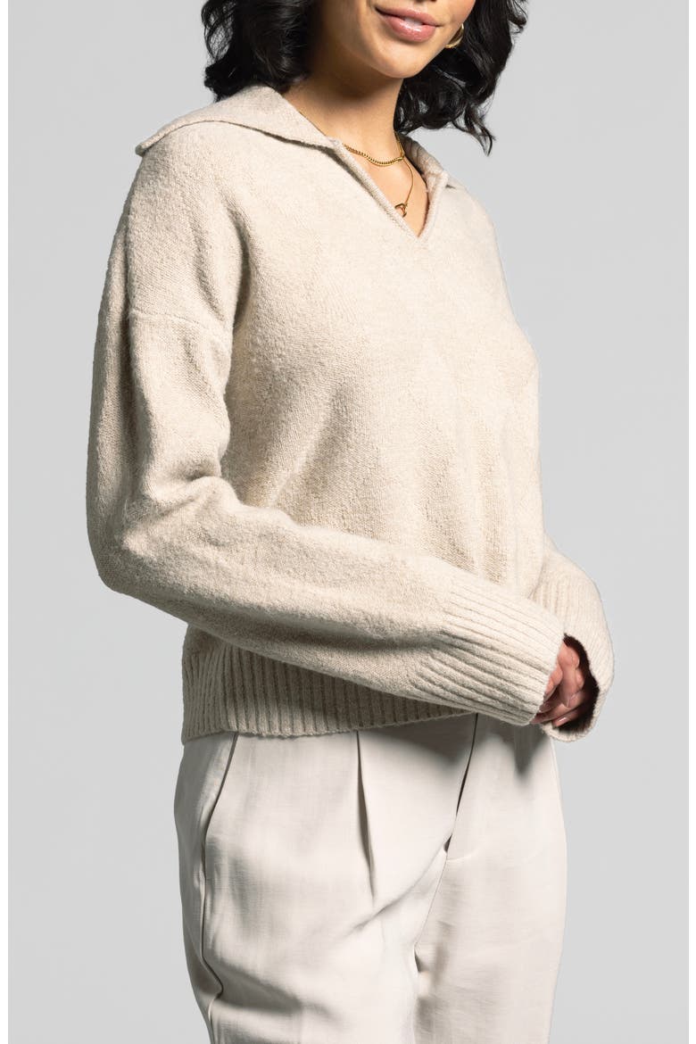 Prudence Johnny Collar Sweater, Alternate, color, MOONSTRUCK