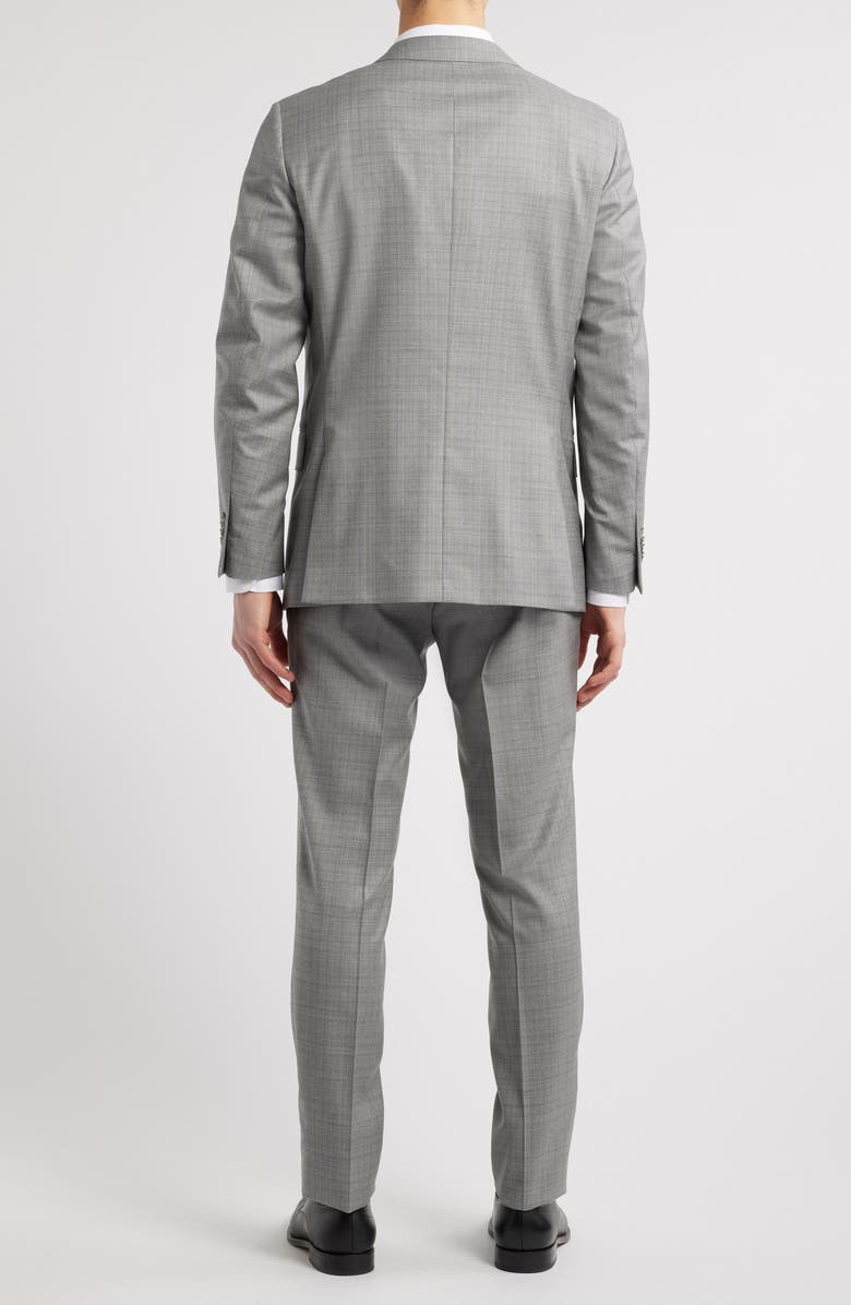 Peter Millar Hartford Classic Fit Grey Slub Check Wool Suit, Alternate, color, Light Grey