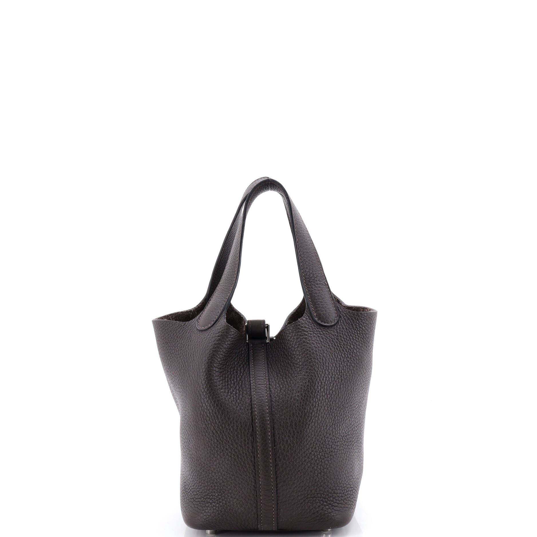 Pre-Owned Hermes Picotin Lock Bag Clemence PM, Alternate, color, Ebene