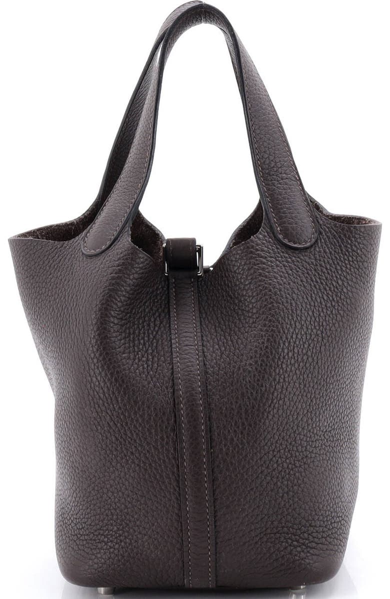 Pre-Owned Hermes Picotin Lock Bag Clemence PM, Alternate, color, Ebene