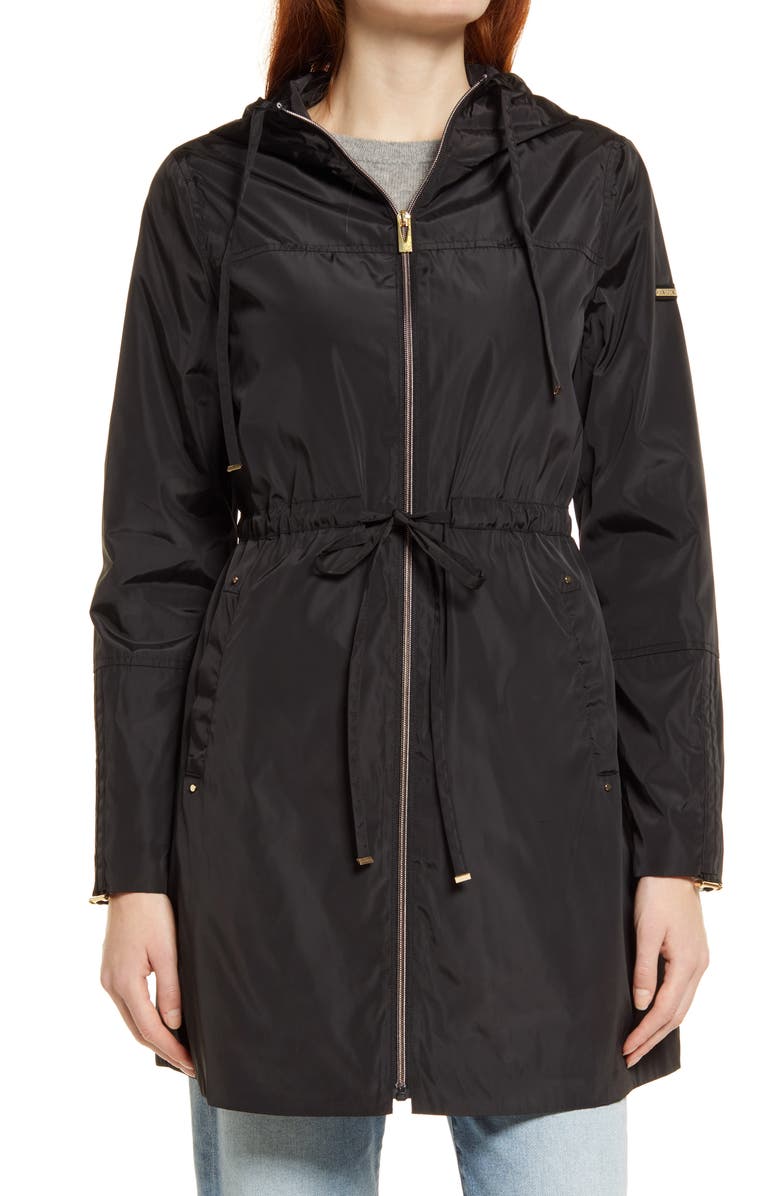 Via Spiga Packable Water Repellent Rain Jacket, Alternate, color, 