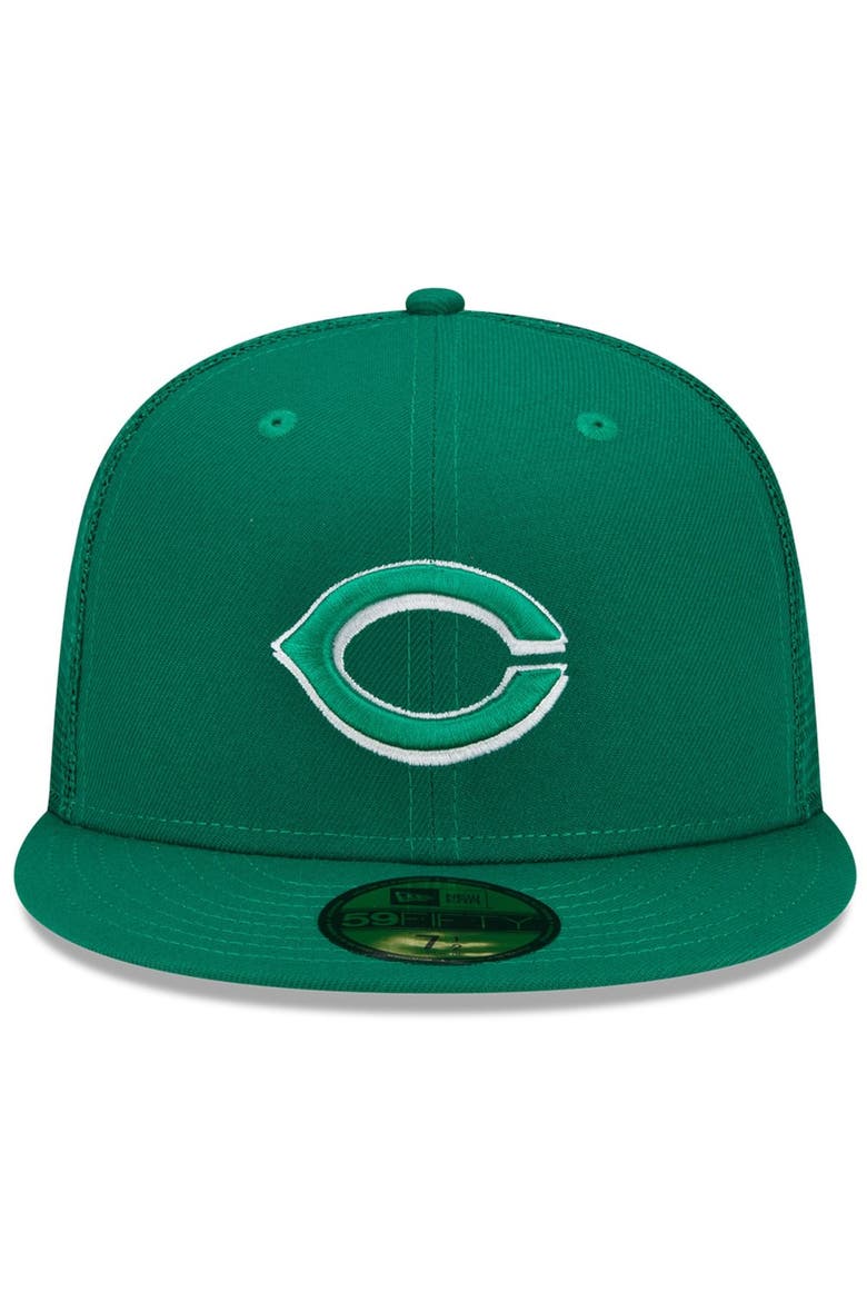 Men's New Era Green Cincinnati Reds 2022 St. Patrick's Day 59FIFTY Fitted Hat, Alternate, color, Green